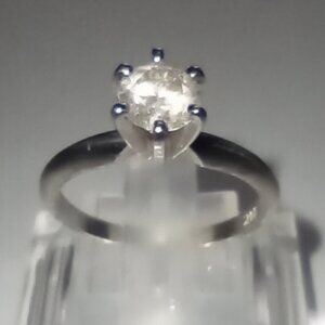 REDUCED!  14Kt White Gold 0.61ct Solitaire Diamond Ring